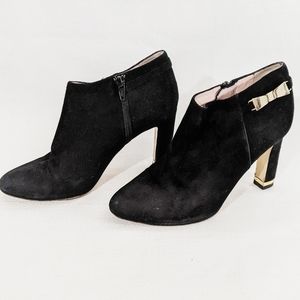 Kate Spade black suede booties size 6 B